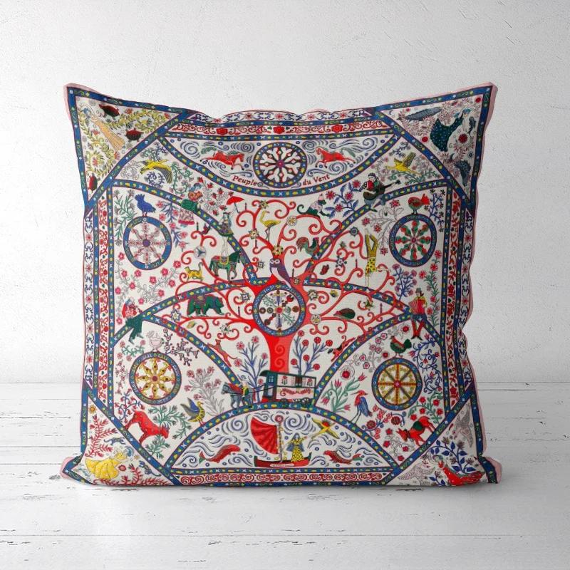 A DropShipping Christmas Home Decor Printed Cushion Cover Decorative Boho Pillowcases High-end Royal High Quality Europe