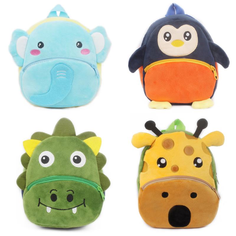 Cute Baby Child Plush Backpacks Small Bag Cute Soft Cartoon Animal School Bag 1-2.5 Years