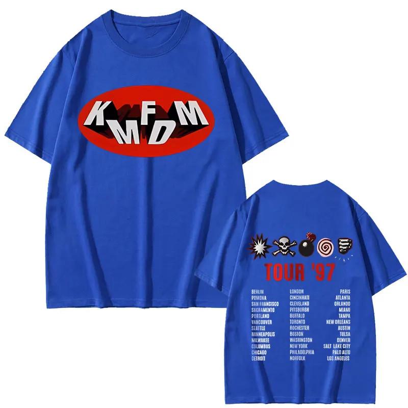 Rock Band Kmfdm Tour 97 Cotton Blue All Size T Shirt For Men SE505 Unisex T-Shirt S