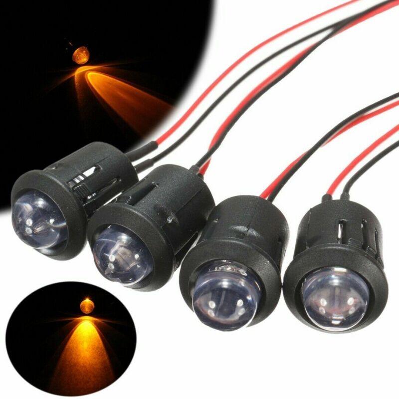 

5 шт. 12 В 10 мм предварительно смонтированная светодиодная лампа постоянного яркого света с прозрачной водой и оболочкой Yellow
