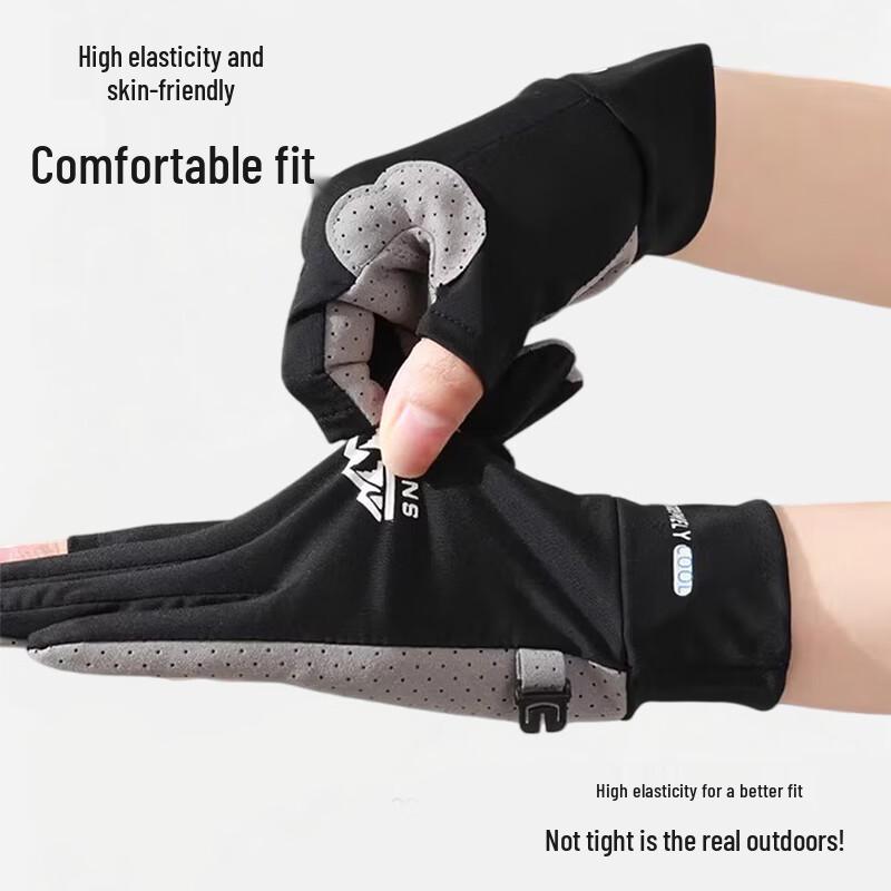 Ousen Unisex Thin Ice Silk Touchscreen Outdoor Gloves