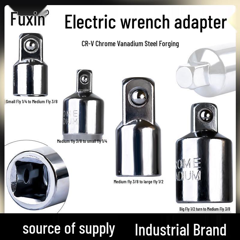 

Electric Wrench Adapter Set: Large, Medium, Small - Fly Reducing Joint & Ratchet Conversion Socket Accessories 3/8 to 1/4 Adapter