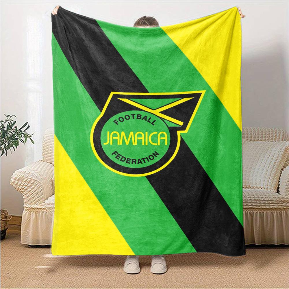 Jamaica Print Flannel Blanket High Quality Warm Comfortable Cover for All Seasons Perfect for Gifts Home Decor