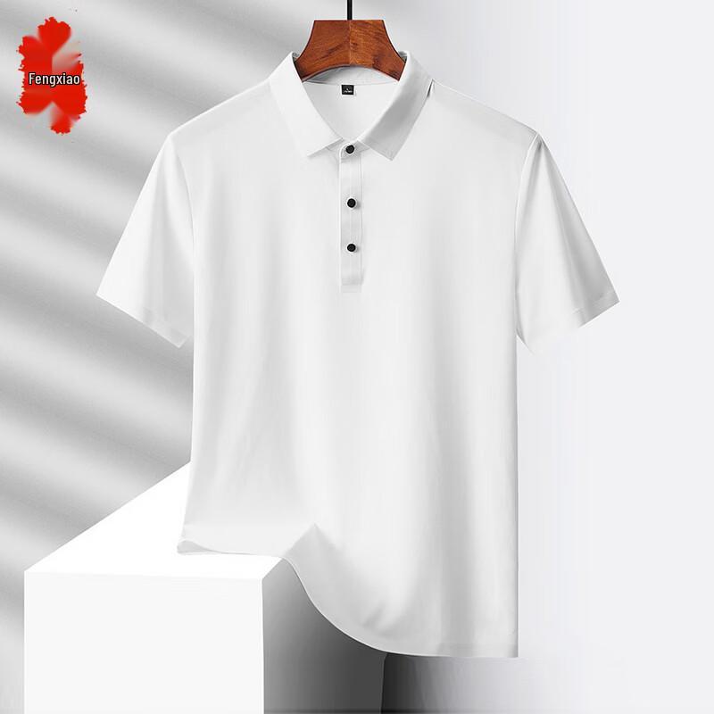 Men s Ice Silk Short Sleeve Polo Shirt L