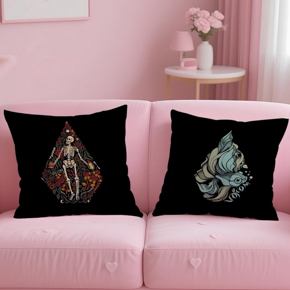 classic fashion brand Volcom Cushion Cover Soft  EasyWash Pillow Case  Versatile for Couch Bed Travel and Office