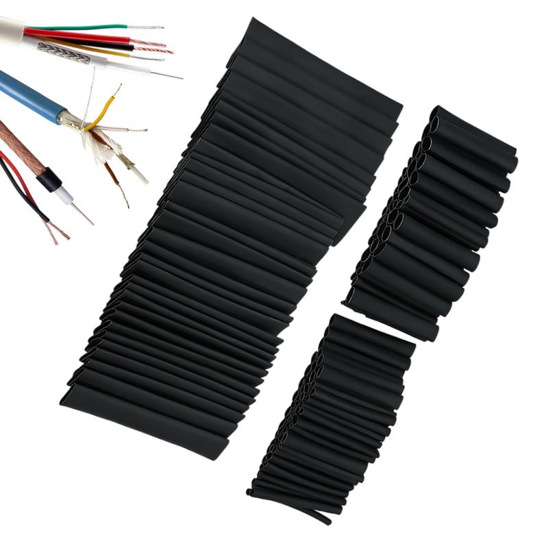 127pcs Heat shrink Tubing Thermoresistant Tube 2:1 Wrapping Kit Electrical Connection Wire Cable Insulation Sleeves