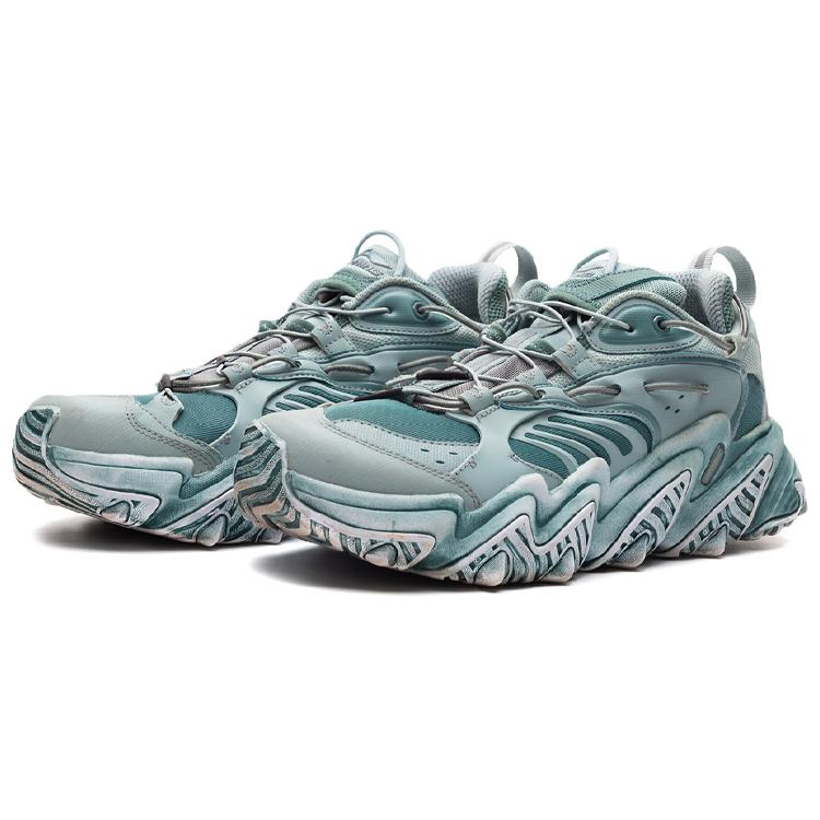 Li Ning Cat Paw Cushioning Slip Resistant Cushioning Slip Resistant Low top Casual Shoes Women's Gray Mist Green AGLQ014-14