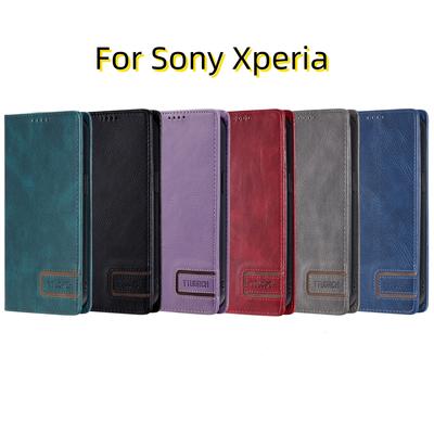 Per Sony Xperia XZ1, Xperia XA2, Xperia XA1, Xperia 1 II, Xperia 10 II, Xperia 5 III... Custodia di lusso in pelle di vitello PU con supporto a portafoglio e borsa per telefono