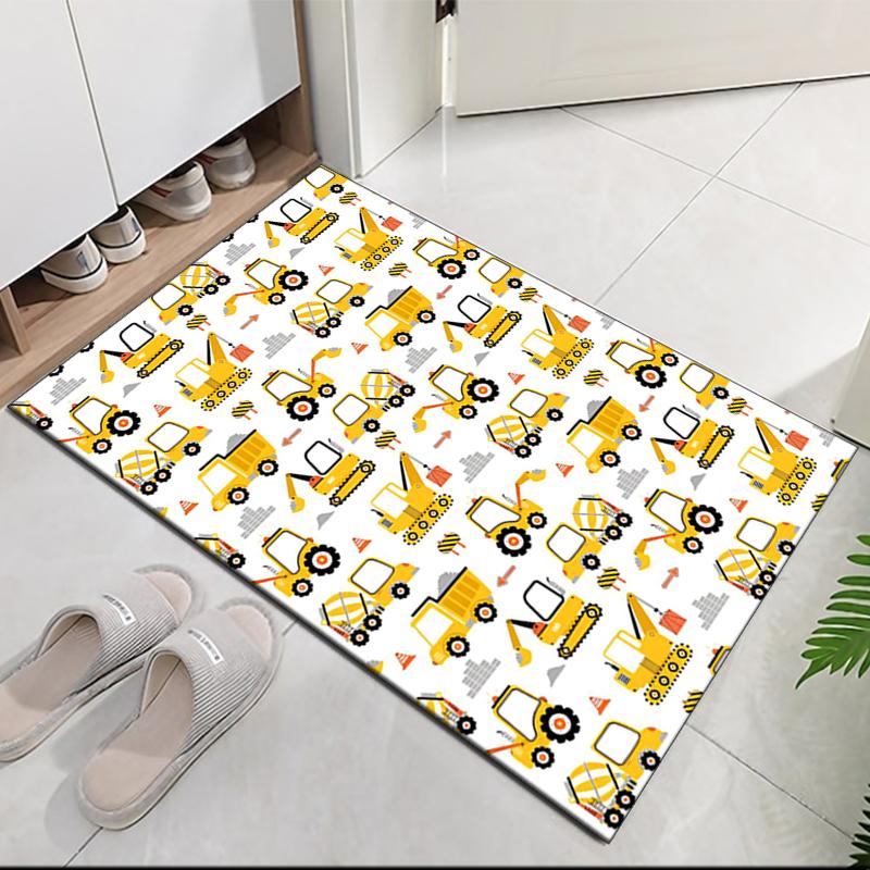excavator Printed Carpet, for Office Chair Living Room Bedroom Kitchen Room Decor Gifts.