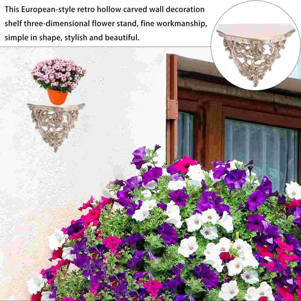 Ornamento de Parede Suspenso Estilo Europeu: Prateleira de Resina Decorativa Criativa para Casa