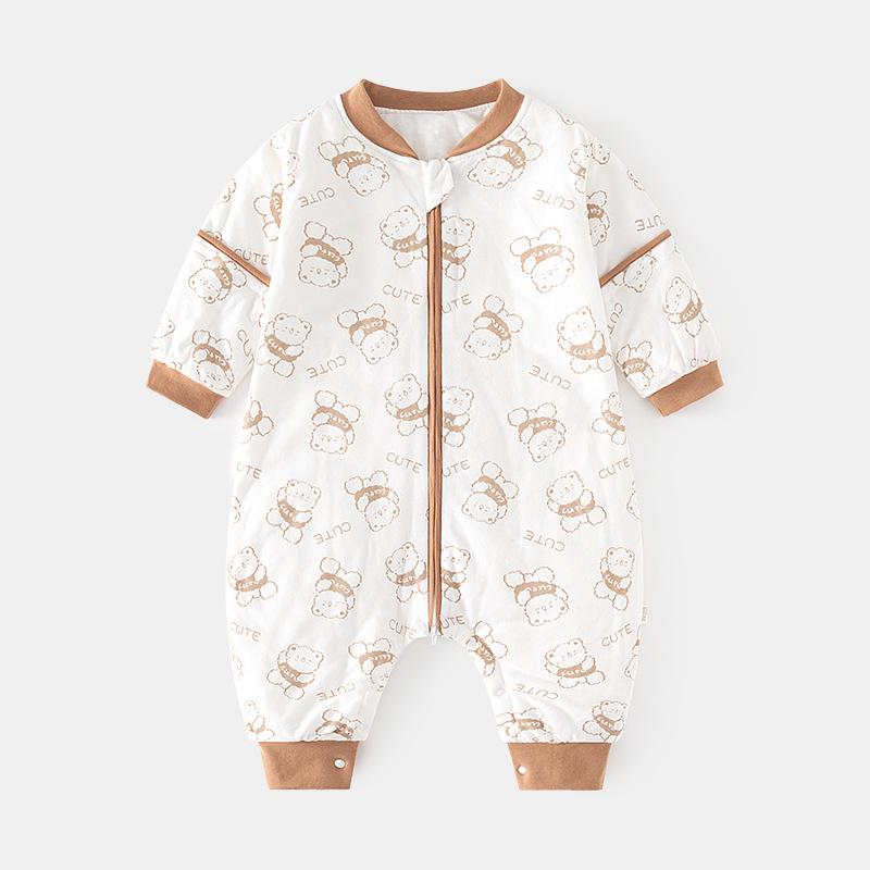 

Quilted Baby Sleep Bag with Zipper and Split Legs - Thick Pajamas for Spring, Autumn, and Winter 90 cm