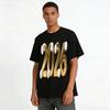 2026 New Year Theme Gold Number Print Casual Top Pure cotton T-shirt