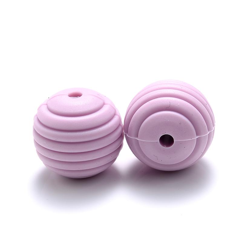 10 Stück/Los 15mm Baby-Silikonperlen Beißringe für 4-6 Monate Spiral-Lebensmittelechtes Silikon Beißring Schnuller Kette Halskette Herstellung