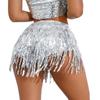 Sequined Tassel Skirt with Shorts - Latin Dance Performance Costume for Women