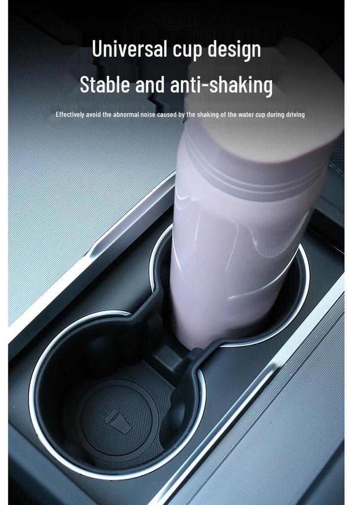 Tesla Model Y/3 Cup Holder Storage Tray Mat Accessory