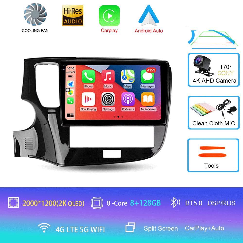 Android 14 Car Radio For Mitsubishi Outlander 3 III GF0W GG0W 2018 - 2021 Multimedia Video Player Navigation Stereo GPS