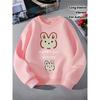 Crewneck Sweatshirt for S Featuring a Delightful Bunny Design, Suitable for Machine Washing. Ideal for Spring And Autumn, This Soft And Comfy Sports