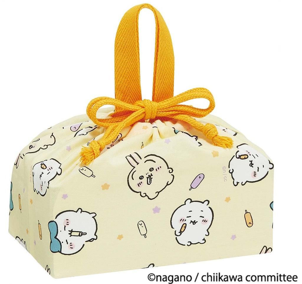 Skater Children's Lunch Box Drawstring Bag, Chiikawa, Made In Japan, KB7-A
