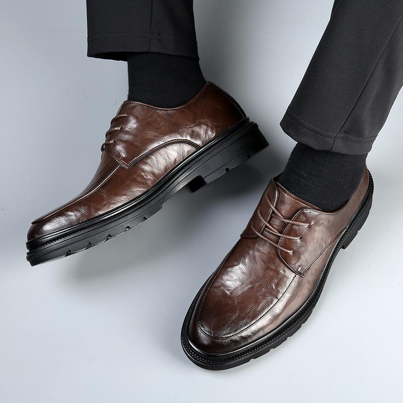 Herrenmode Luxusmarke Leder Modetrends Bräutigam Hochzeit Oxford Schuhe Business Dating Party Büro Oxford Schuhe Komfort Vielseitig