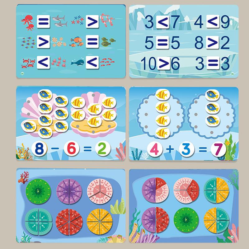 1 Set Cartoon Quiet Book Enlightenment Sticker DIY Book Number Letter Animal Vehicle Recognition Game Puzzle Book Montessori ZYF