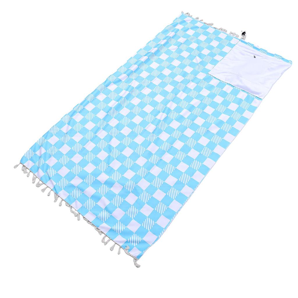 Convertible Beach Towel Bag Lightweight Quick Dry 2 in 1 Beach Towel Backpack for Family Holiday Camping Cyan
