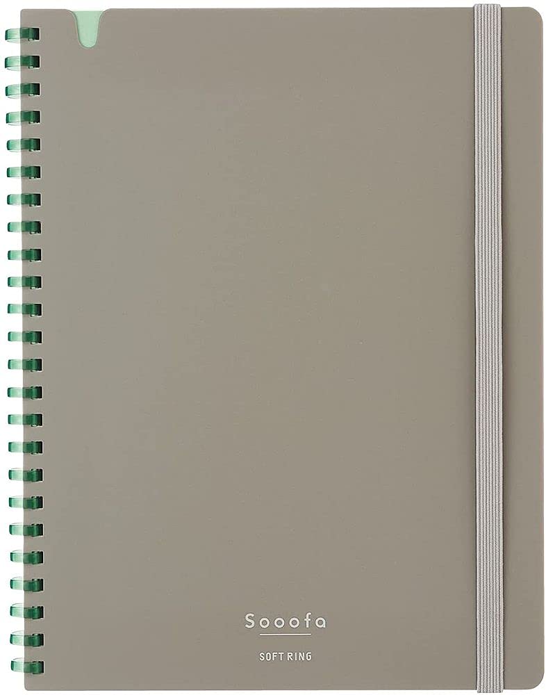 

KOKUYO Soft Ring Notebook Sooofa A5 Deformation 4mm Grid Cutoff 80 Sheets Warm Gray -SV738S4-DM [Bulk Purchase Set of 3 Books]