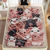 Cute Pig Patterned Fuzzy Blanket , Warm and Comfortable Throw Blanket Sofa Bed Sofa Camping Trip, the Best Gift.