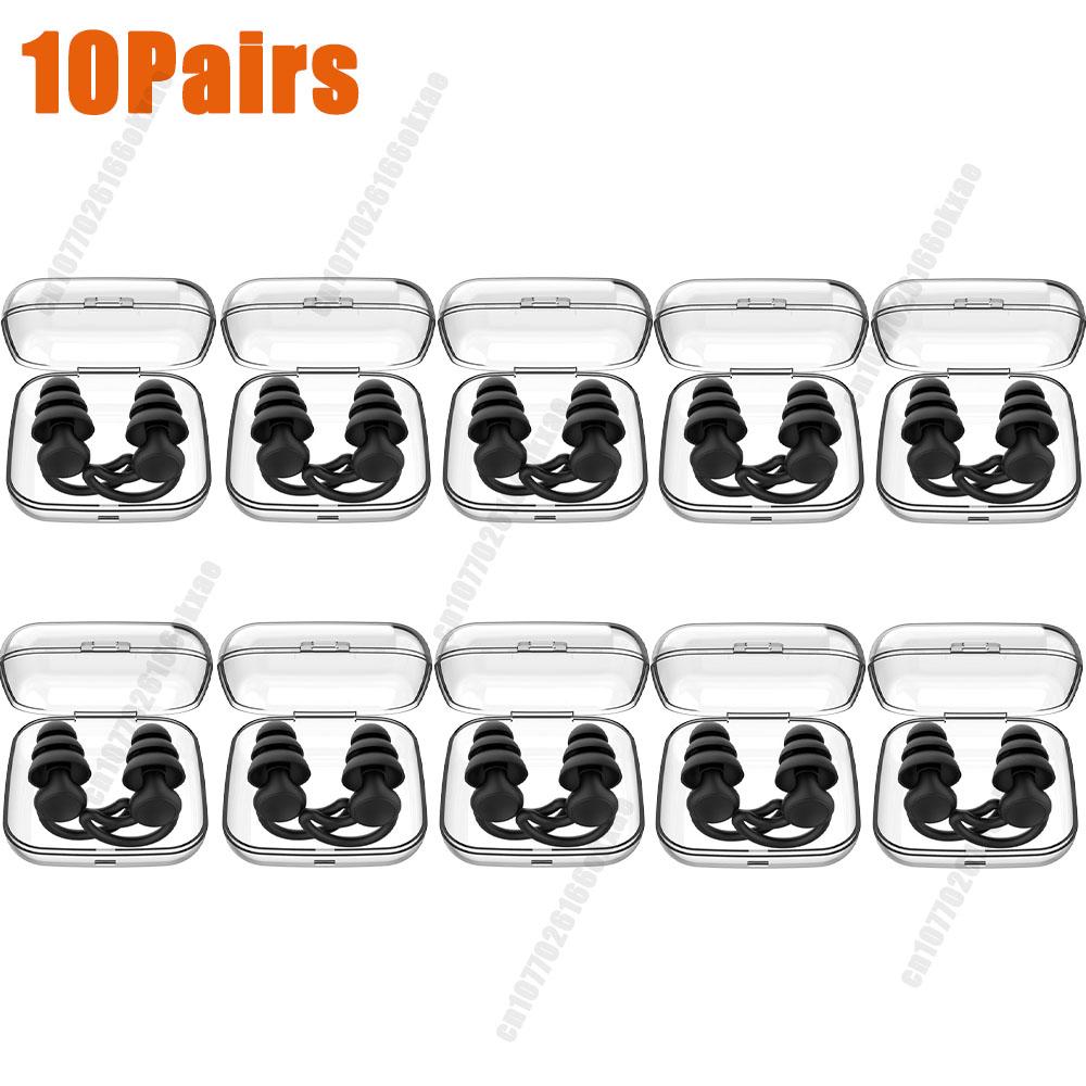 1-50 Paar Silikon-Ohrstöpsel zum Schwimmen, Schlafen, Schallschutz, Lärmreduzierung, Ohrstöpsel, Motorrad-Lärmfilter-Ohrstöpsel