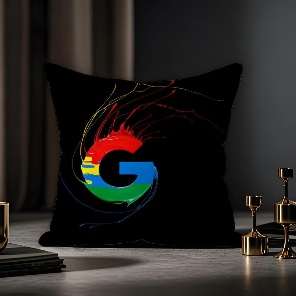 

Google Cushion Cover Anti-dustmite Pillowcase Invisible Zipper Silky Short Plush Sofa Cushion Cover 30cmx30cm