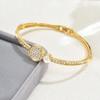 Manufacturer Direct Sales European and American Geometric Design Versatile Trendy Design Diamond Inlaid Bracelet for Women