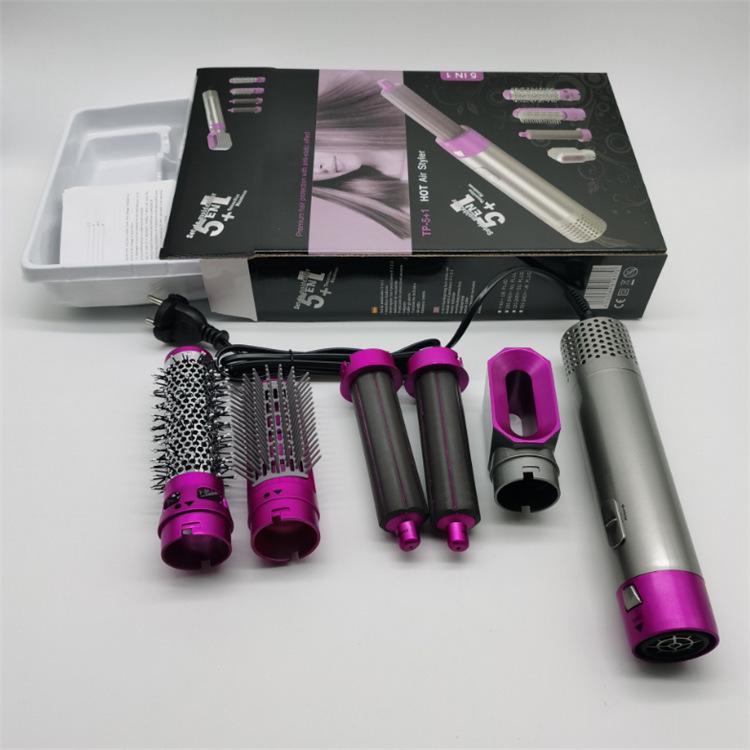 Five-in-One Hot Air Styler: Automatic Curling Iron & Hair Dryer Comb