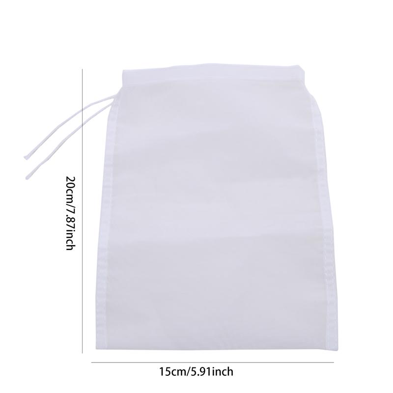 Reusable Nylon Mesh Filter Bag Soy Milk Nut Milk Coffee Tea Yogurt Oil Strainer Kitchen Food Filtration Accessory