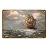 Metal Sign Vintage Sailboat Nautical Decor Maritime Gift Wall Art 20x30 Cm