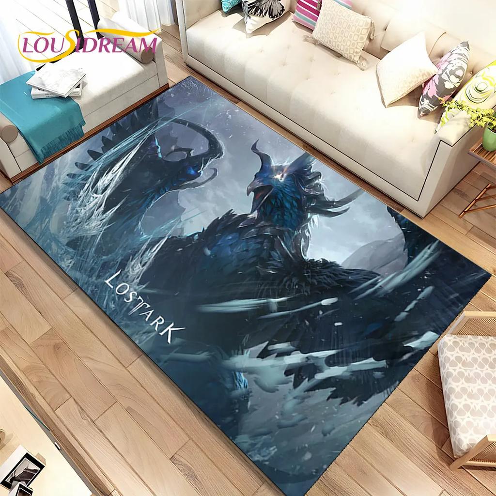 3D Lost Ark Game Gamer Cartoon Area Rug,Carpet Rug for Living Room Bedroom Sofa Doormat Decoration,kids Play Non-slip Floor Mat