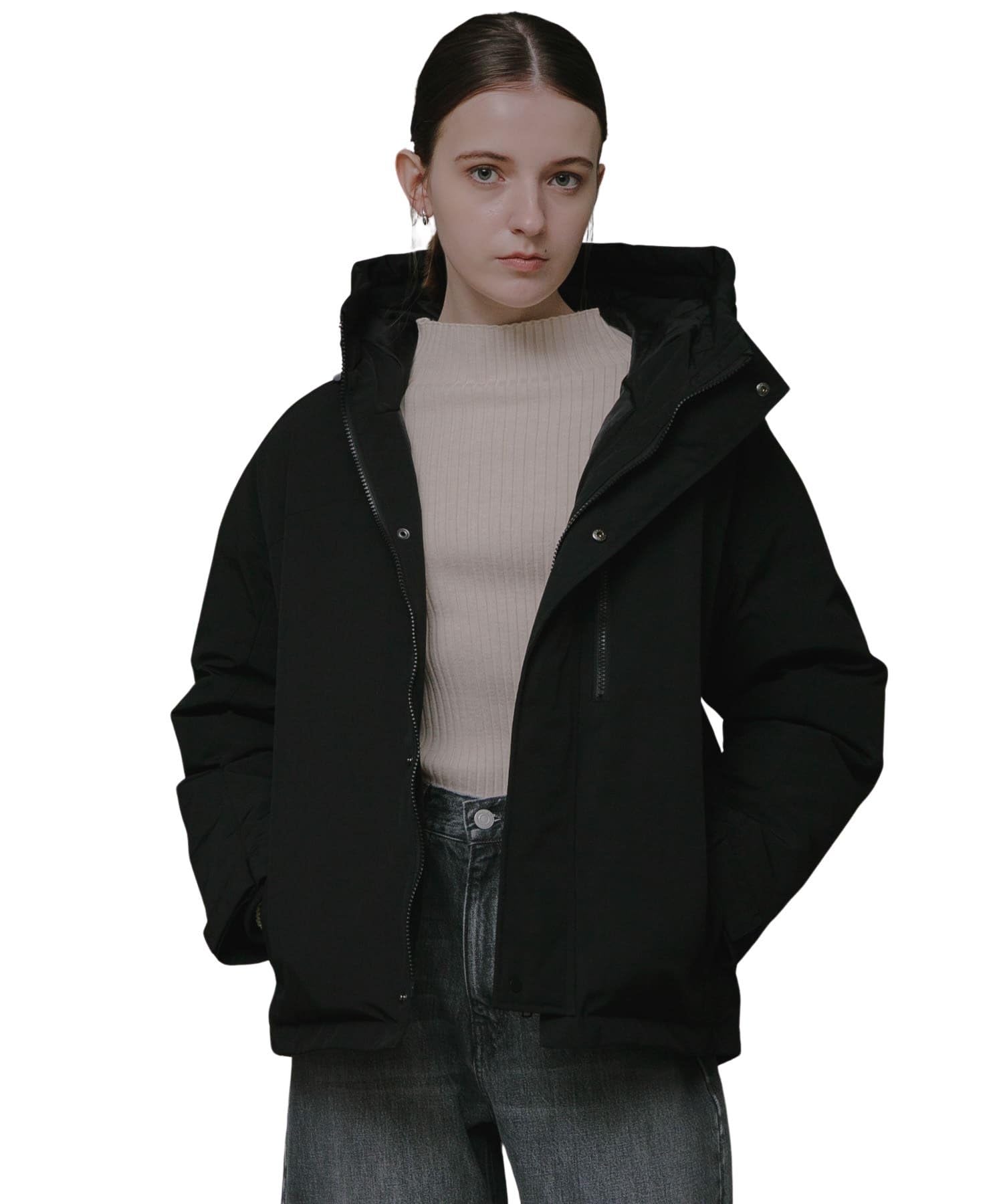 

Пуховик с капюшоном Пуховик Черный БЕСПЛАТНЫЙ [Sunny Label] Женский LA47-27T001 чёрный