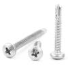 410 Stainless Steel Cross Round Head Screw Set with Pan Head and Dovetail Drill Screws