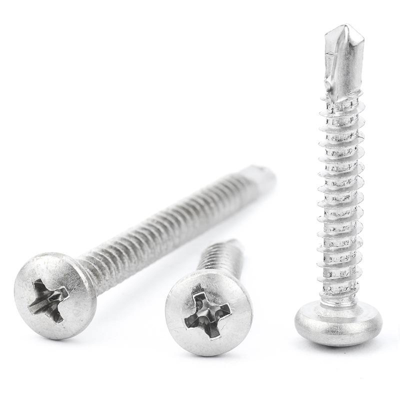 410 Stainless Steel Cross Round Head Screw Set with Pan Head and Dovetail Drill Screws