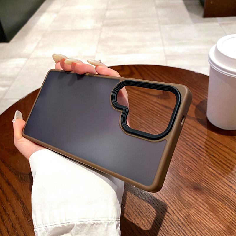Suitable for Samsung S24 Ultra Mobile Phone Case Phantom Matte Transparent Galaxy S25 Full Inclusive Anti Fall S23 Protection Case