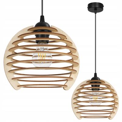 Hängelampe, Deckenleuchter, Holz, LED-Lampenschirm