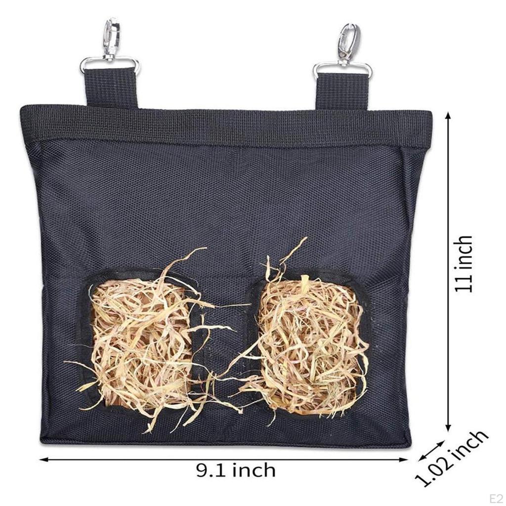 Heu Futtertasche Futterspender, Langlebige Tasche, Hängendes Fütterungsgerät Zubehör für , Aufbewahrung mit 2