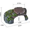 Resin Reptile Hide Cave,Leopard Gecko Cave Hideout Reptiles Habitat Tree Stump Decor Lizard Tank Climbing Ramp Basking Platform Accessories for Gecko