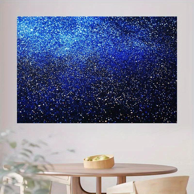 A starry night sky background with a glittering blue glitter pattern - silk background event decoration