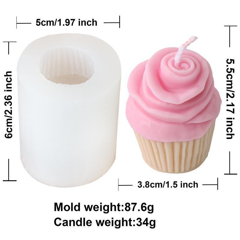 3D Cup Cake Ice Cream Cream Muffin Silicone Candle Mold DIY Muffin Birthday Gift Bedroom Diffused Stone Wedding Home Decoration