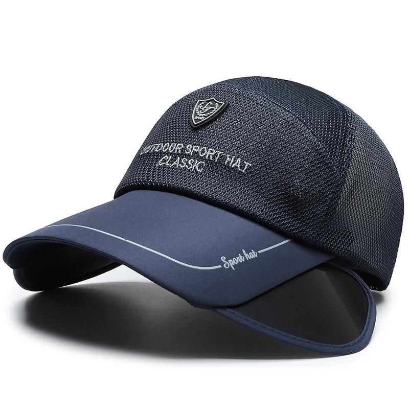 Mesh Baseball Cap with Adjustable Brim - UV Protection Breathable Unisex Outdoor Sport Hat, Classic Embroidery & Multiple Colors