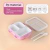 Macaron Color Plastic Lunch Box – Leakproof 3-Compartment Bento Box, Odor-Free & Aesthetic for School, Office, Adults, Lunchbox