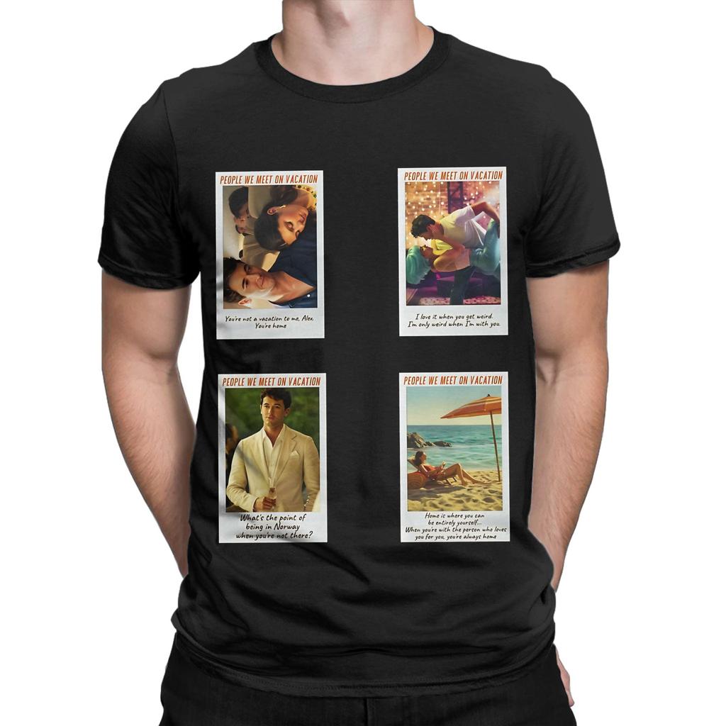 People We Meet on Vacation Painted HD Art Funny 100% Cotton T-Shirt People We Meet on Vacation