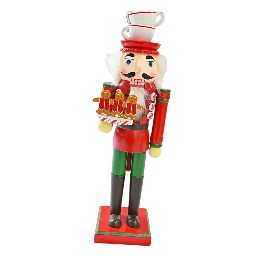 Patriotic Wood Nutcracker Soldier Figurine Patriotic Style Nutcracker Soldier Ornament Wood Figurine Christmas Decors