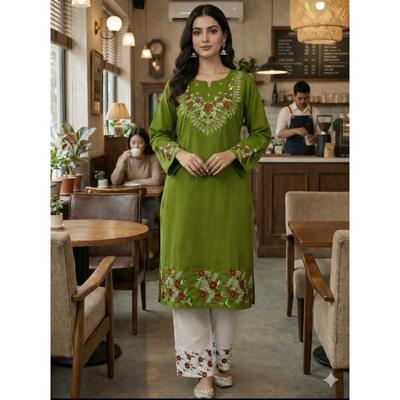 Indian Women Office Wear Kurta Palazzo Set Bollywood Designer Ethnic Kurti Set