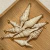 10Pcs Natural Spotted Auger Shell Charms 8×28~15×58mm Seashell Pendants With Gold Bail Beach DIY Jewelry