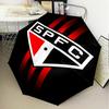 1PC Paulo Fc Emblem Printed Umbrella Folding Umbrella, Automatic Umbrella 8-Frame for Travel, Camping Fan Gifts Christmas Gifts